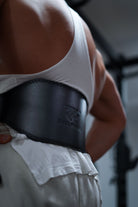 gym lifting belt designed to stabilise the core under heavy barbell loads