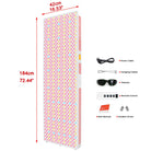 Full spectrum red light therapy panel used at home during evening wellness routine