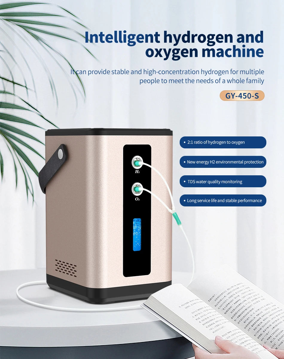 Hydrogen wellness device designed for daily lifestyle routines including relaxation, recovery and longevity focused use
