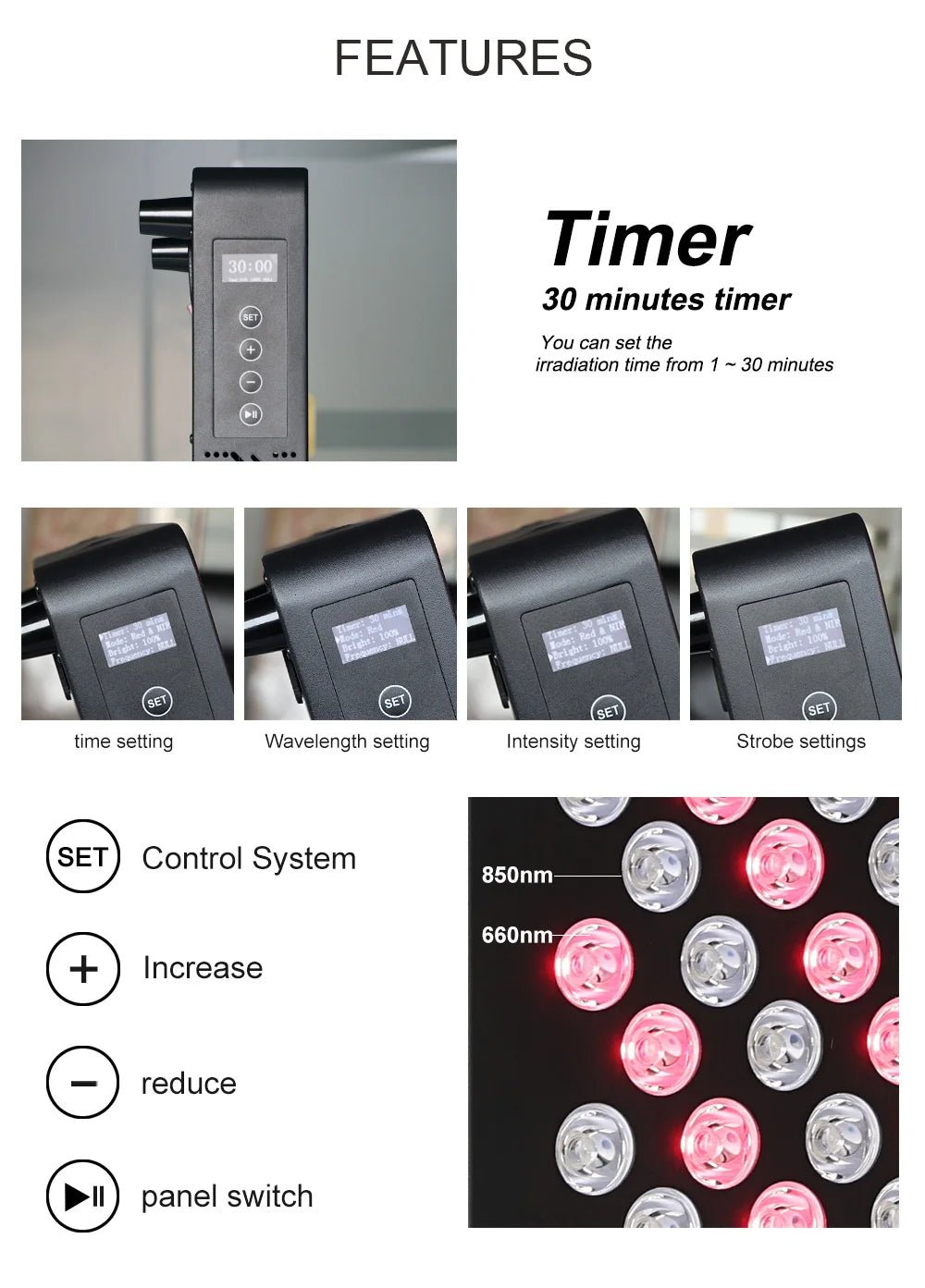 infrared red light therapy device for deep muscle recovery