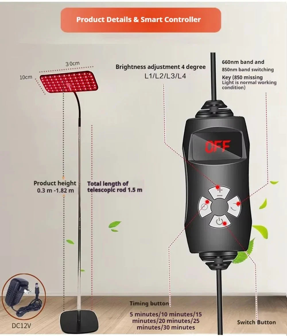 LED infrared therapy panel designed to support joints muscles and recovery processes
