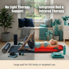 full body red and infrared light therapy mat designed for muscle recovery relaxation and wellness treatments at home