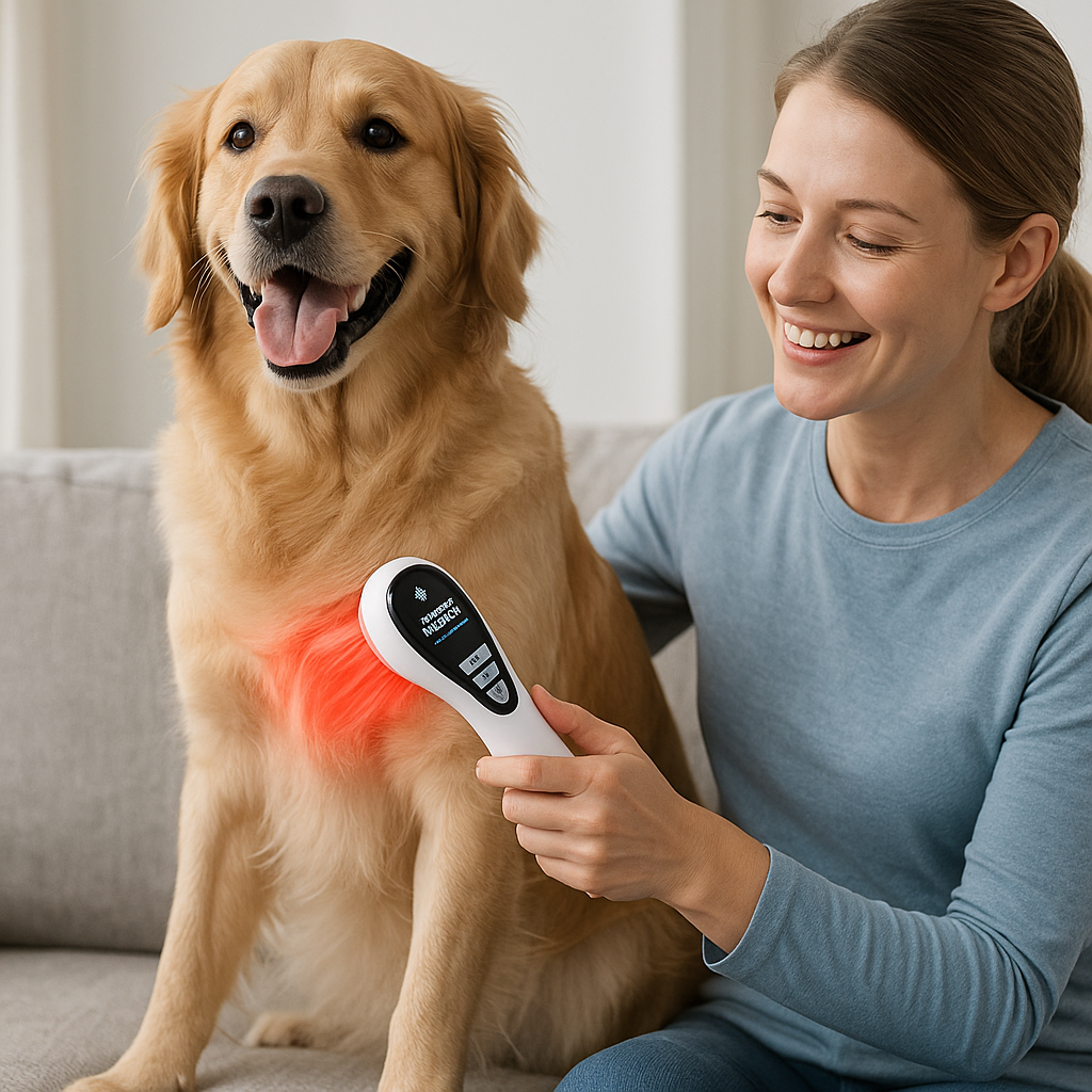 portable red light laser therapy device with EU UK and US plug options
