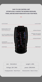 air compression therapy boots supporting lymphatic drainage in legs
