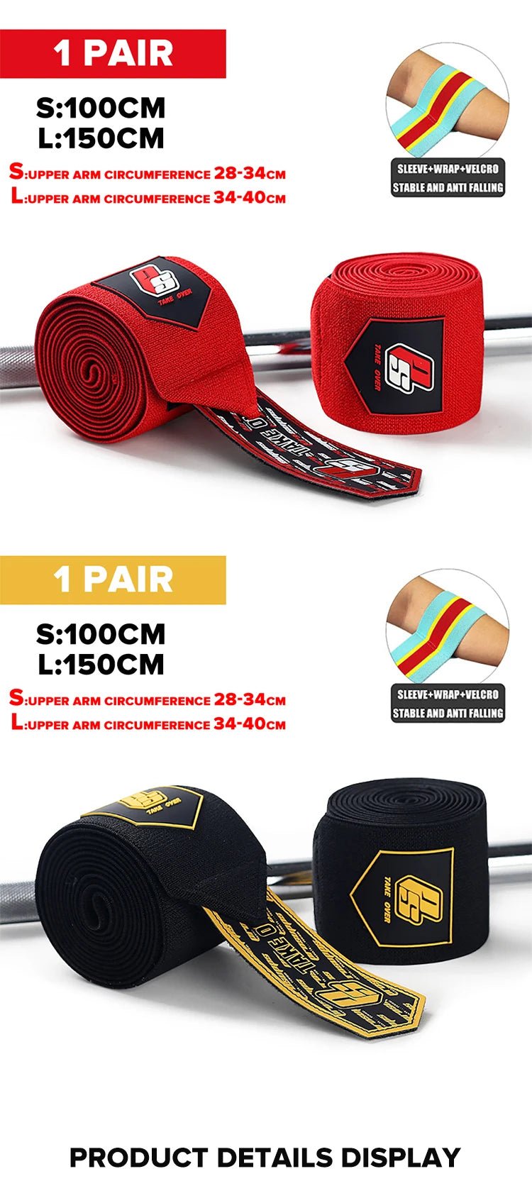 powerlifting elbow compression wrap for heavy pressing exercises