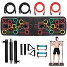 Color coded push up board designed to target chest shoulders back and arms