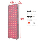 Full spectrum red light therapy panel with mounting accessories and power components