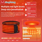 Red light therapy belt supporting lower back recovery after long sitting or workouts