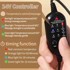 Red light therapy belt used by people with lower back pain caused by desk work