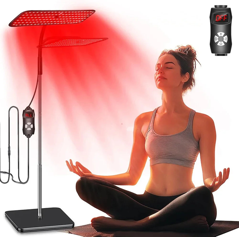 LED red light therapy panel used for skin appearance support and collagen stimulation