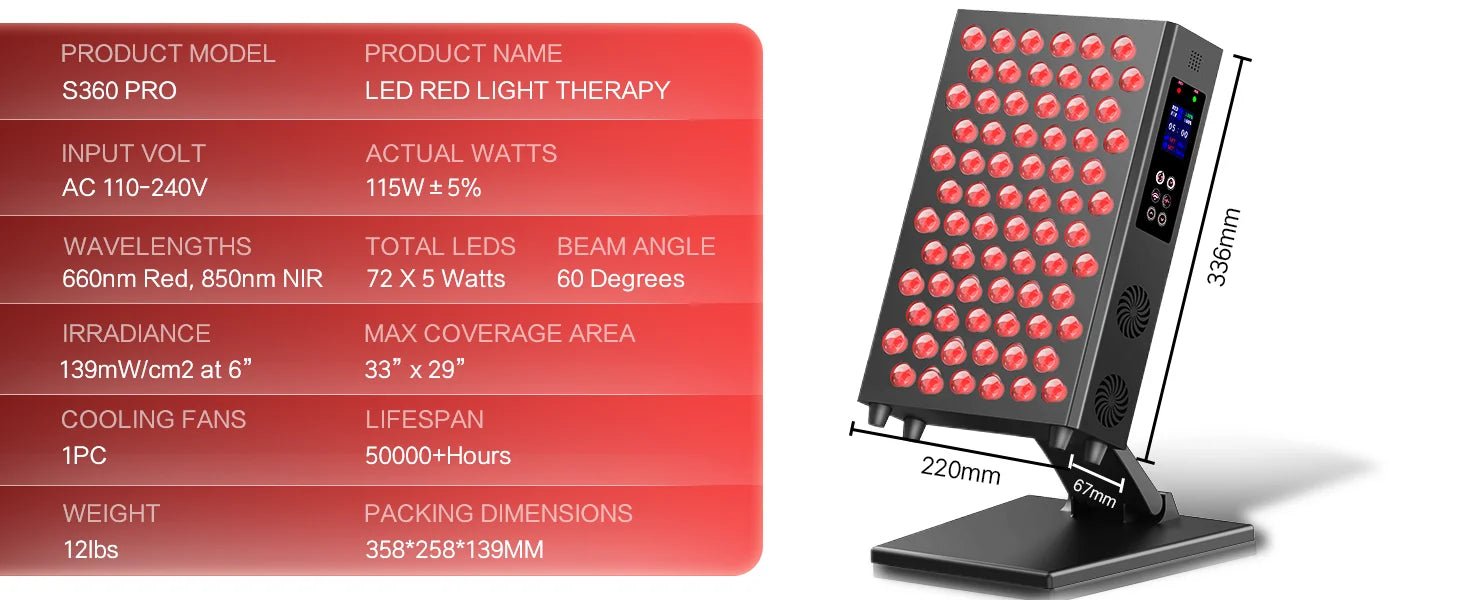 Red Light Therapy Lamp for Daily Use