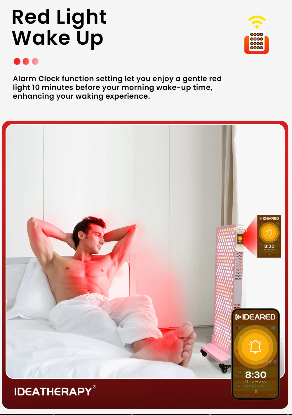 Full spectrum red light therapy panel size and dimension specifications