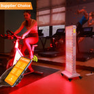 Full spectrum red light therapy panel used for muscle recovery after training