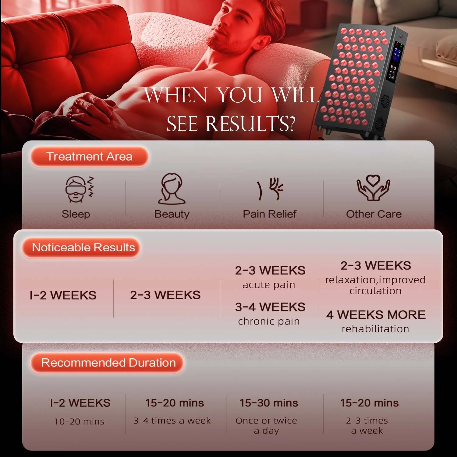 red light therapy panel home use clinic professional wellness