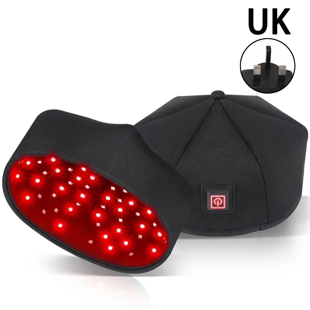 red and infrared light therapy cap supporting healthy scalp habits