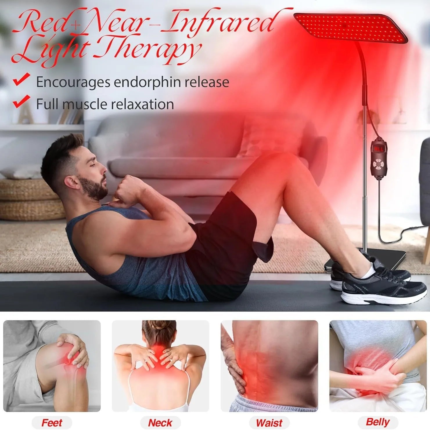 Red and infrared LED panel supporting skin and tissue recovery