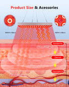 red light therapy panel specifications 225 leds 660nm 850nm power size
