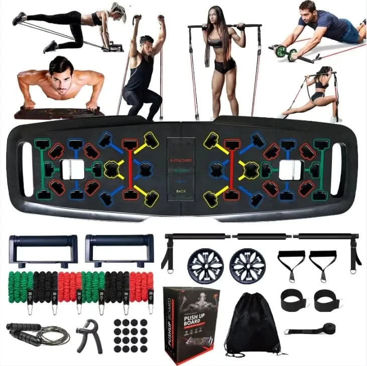 Resistance Band and Pilates Bar Home Workout System