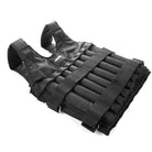 Athlete running outdoors while wearing adjustable weighted vest for endurance conditioning.