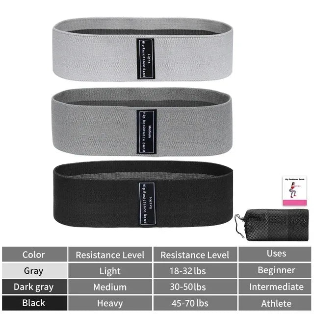 Glute Resistance Bands – Fabric Hip Booty Bands for Squats & Legs - Zack Fitness