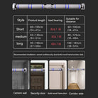 Telescopic Doorway Pull-Up Bar – Adjustable Non-Slip Chin-Up Bar for Home Strength Training (Men & Women) - Zack Fitness