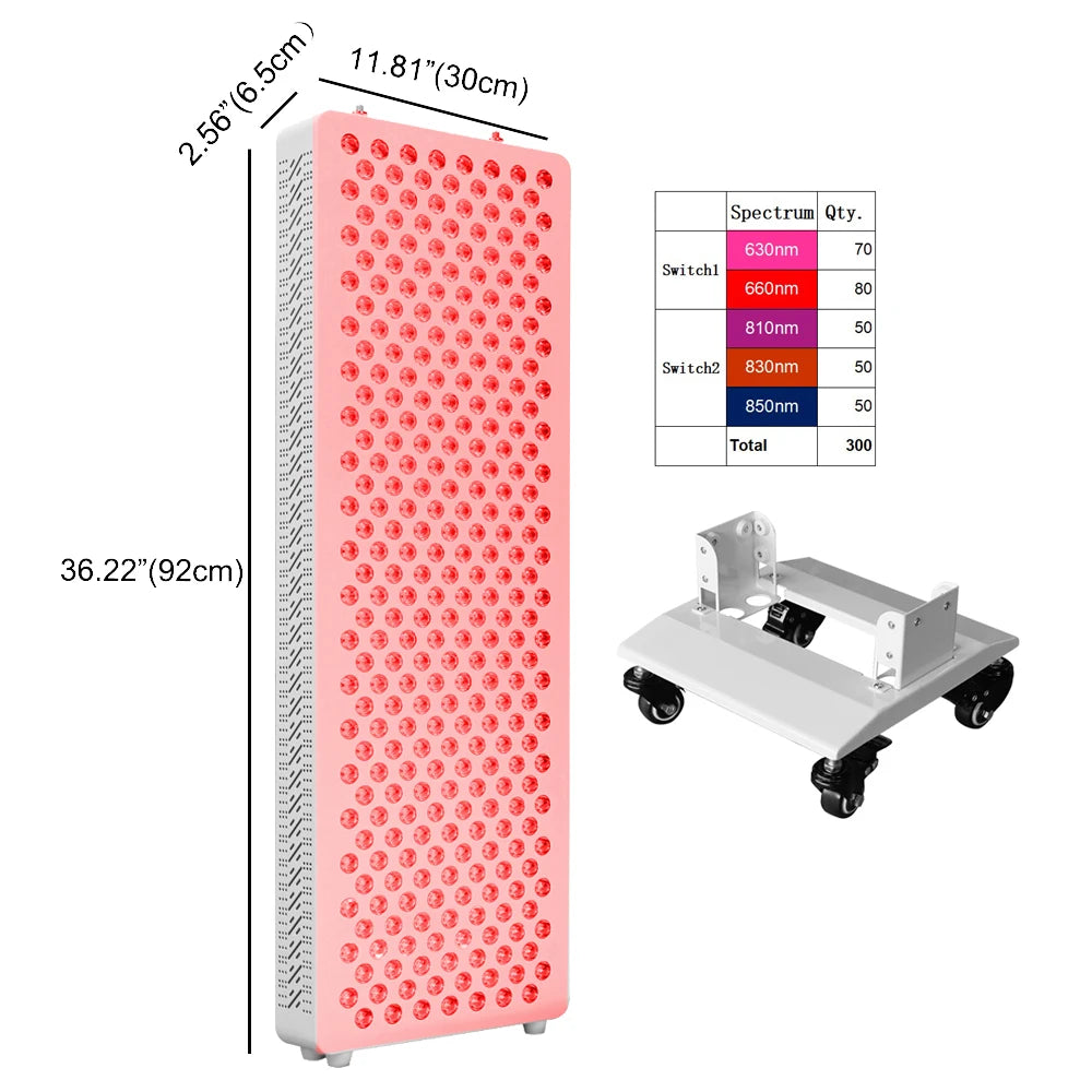 New Arrival touch screen 1500W Led Panel Red Light Therapy 630Nm 660Nm 810Nm 830Nm 850Nm Red Light Therapy Panel RL300MAXC - Zack Fitness