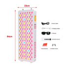 Side view of full spectrum red light therapy panel showing LED layout