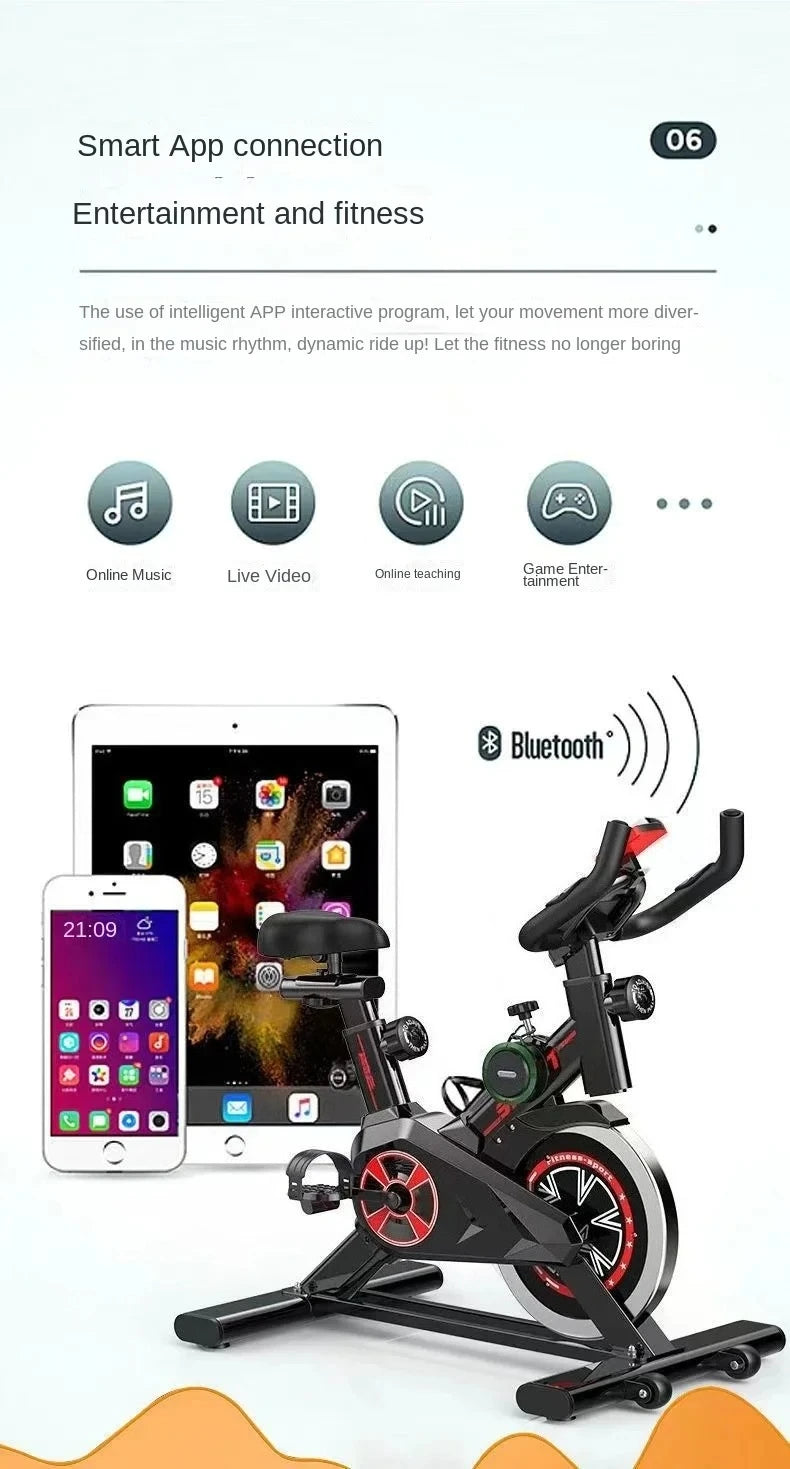 Silent Power Spin Bike ergonomic handlebar design for comfortable indoor cardio cycling sessions at home