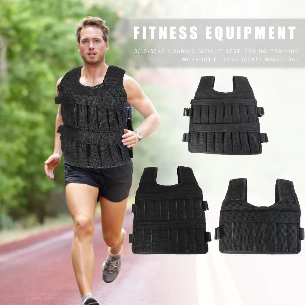 Adjustable weighted vest used for bodyweight strength exercises and conditioning drills.