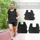 Adjustable weighted vest used for bodyweight strength exercises and conditioning drills.