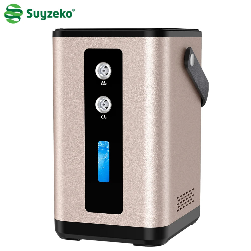 Suyzeko GY-H450 hydrogen inhaler and water ionizer producing 450ml per minute hydrogen and oxygen flow for home wellness routines
