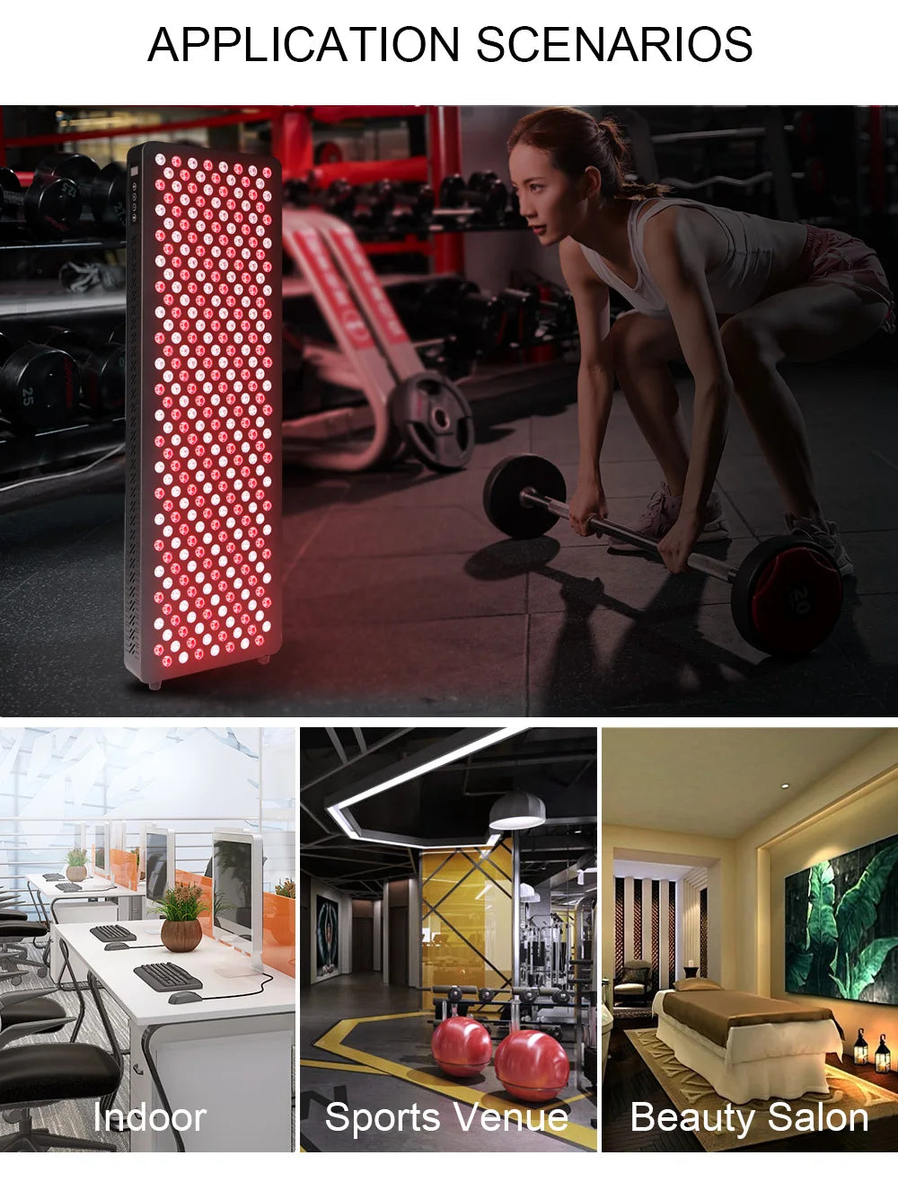 630nm 660nm 810nm 830nm 850nm led pdt infrared light therapy lamp full body 1500w led red light therapy panel device - Zack Fitness