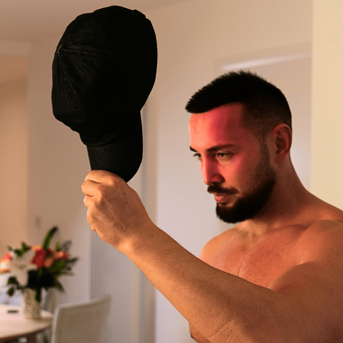 wearable red light cap designed for scalp and hair wellness