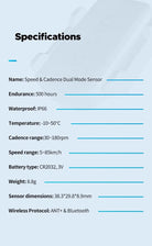 Wireless Cycling Cadence Sensor for Strava Training