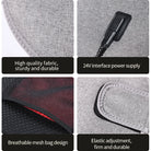 shoulder and back heating massager with adjustable velcro straps