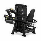 Commercial seated leg extension and leg curl machine with 70kg selectorised weight stack