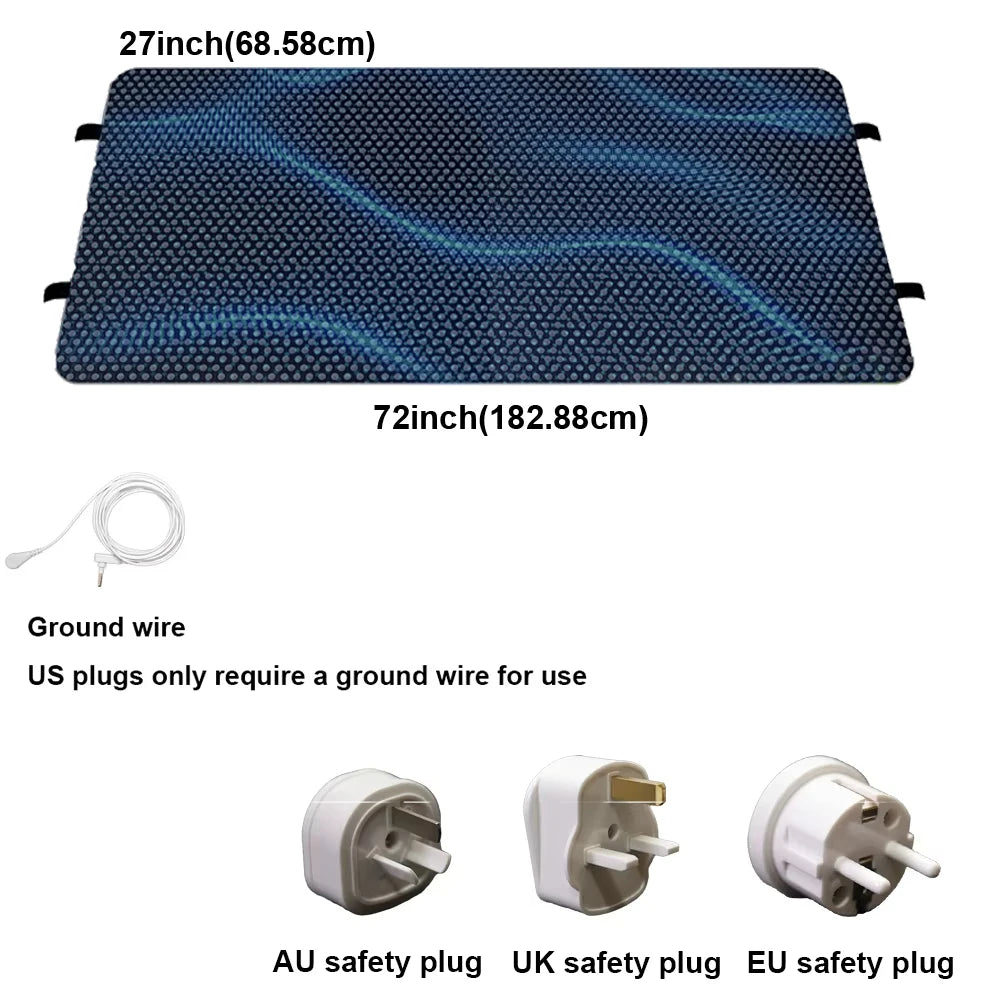 earthing bed mat designed to support relaxation and stress reduction