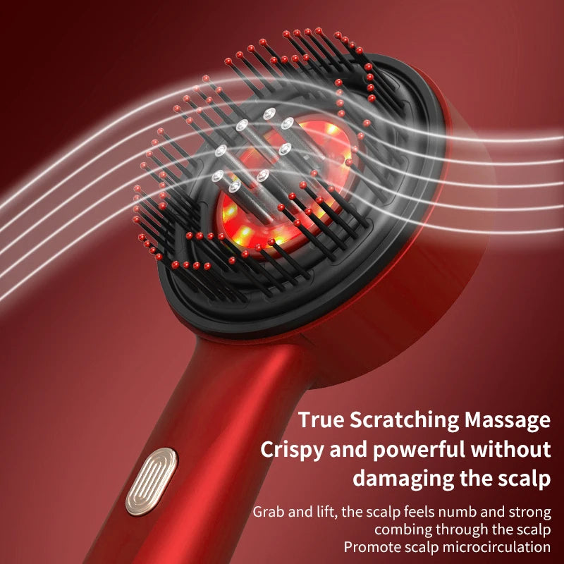 red light hair growth comb scalp therapy device