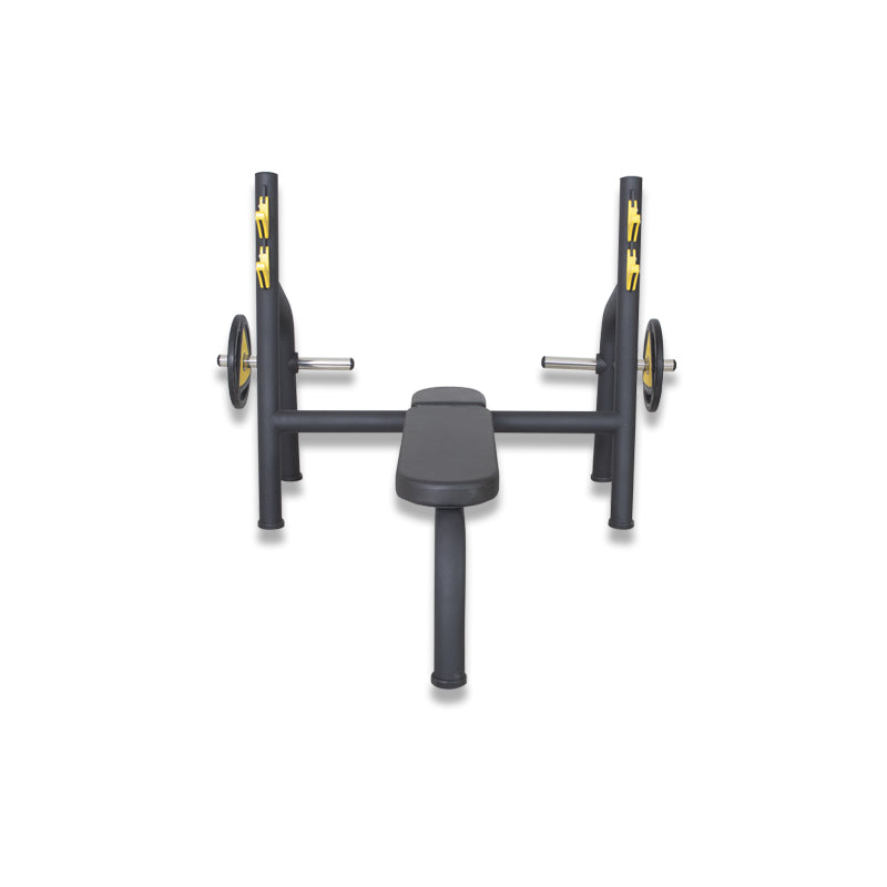 Discovery DB500 Bench Press by ESCOOL, commercial barbell bench press station at Zack Fitness, manufacturer view 2