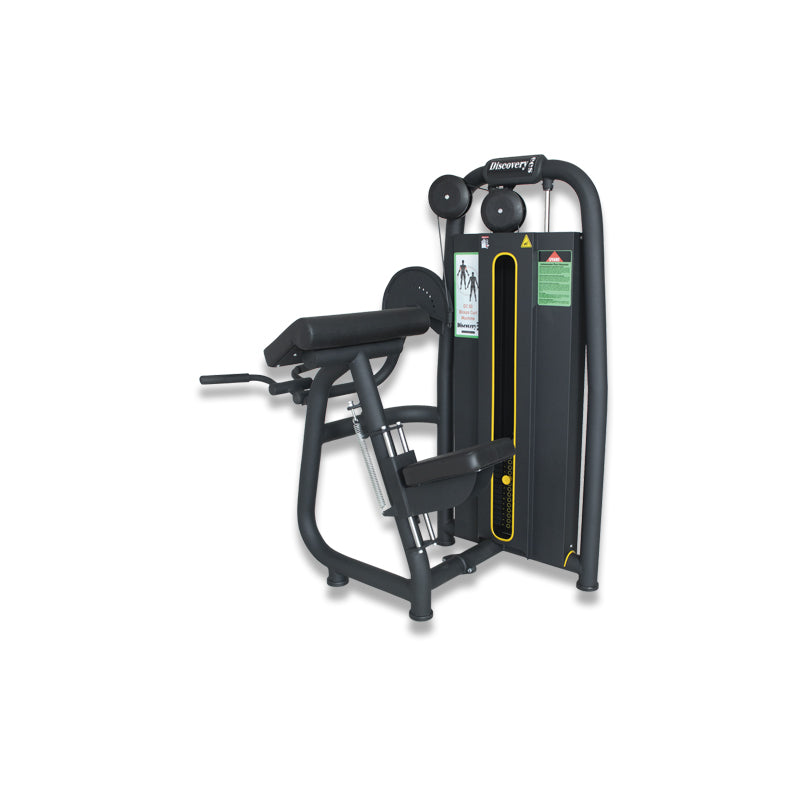 Discovery DC60 Biceps Curl Machine by ESCOOL, commercial gym equipment at Zack Fitness, manufacturer view 2