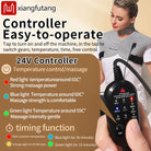 heated shoulder brace with vibration massage and red light therapy