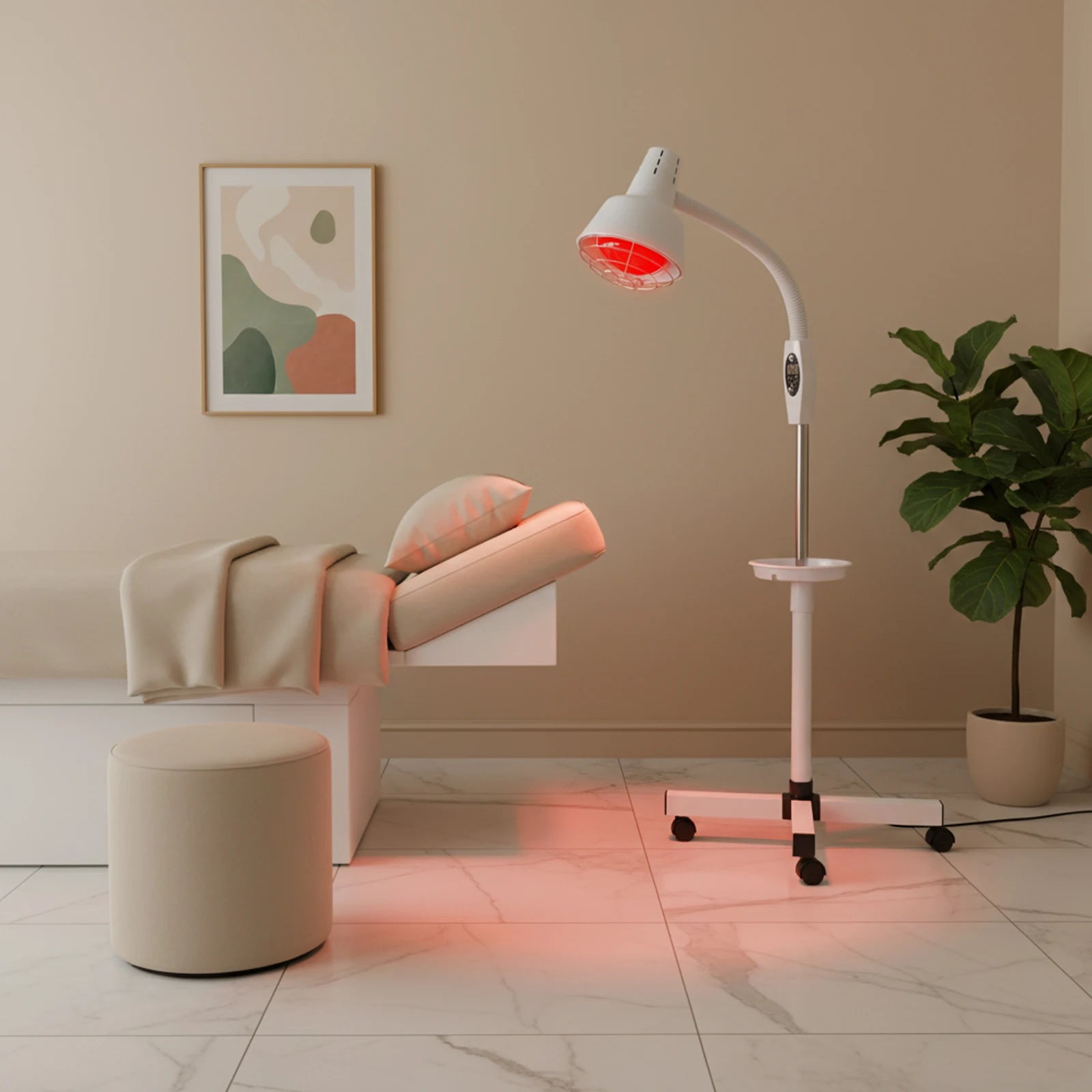 infrared physiotherapy lamp with stand for home muscle recovery treatment