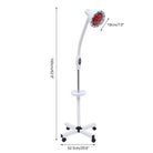 infrared physiotherapy lamp targeting lower back and shoulder muscles