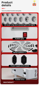 LED infrared therapy panel for pain relief and full body exposure device