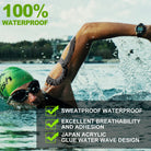 elastic sports tape applied on shoulder for weightlifting muscle support