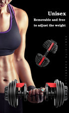 40kg Adjustable Dumbbell – Fast-Lock, Smart Weight for Home Strength Training (90lbs Adjustable Gym Equipment) - Zack Fitness