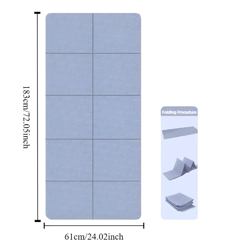 Foldable Eco-Friendly TPE Yoga Mat – Non-Slip, Travel-Friendly for Pilates & Floor Workouts - Zack Fitness