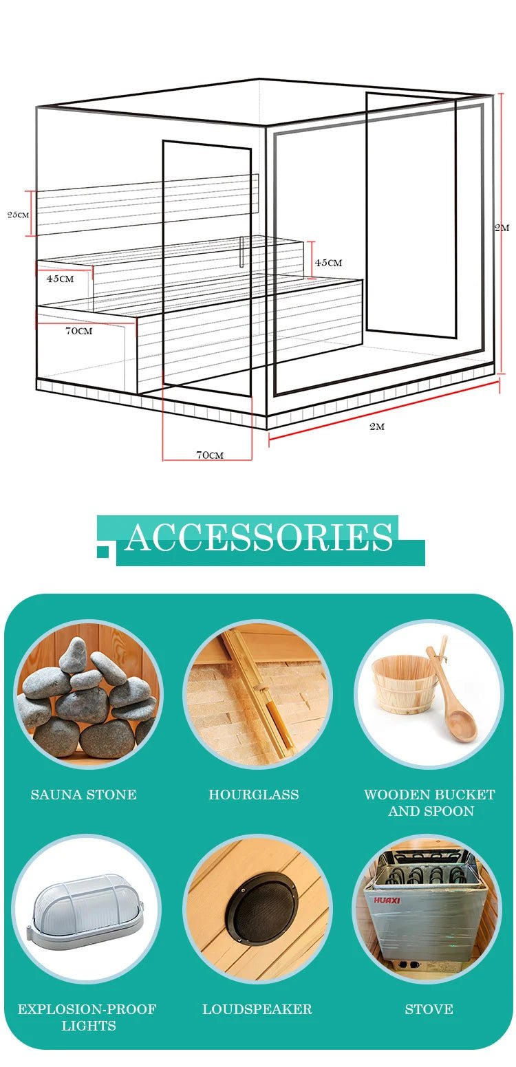 Sauna wellness system supporting recovery routines, relaxation, circulation and detox protocols.