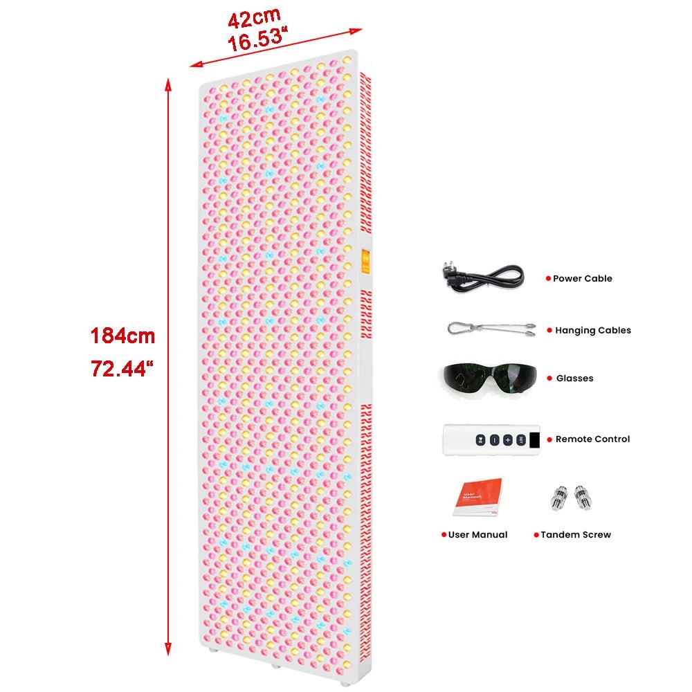 Red light therapy panel commonly used to support muscle performance, post-training recovery and physical resilience.