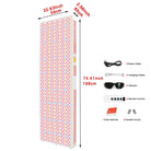 Red light therapy panel engineered to interact with surface, mid and deep tissue layers using multiple wavelengths.